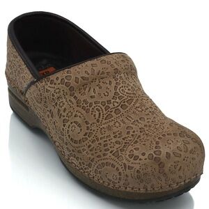 Dansko XP 2.0 Women’s Clog Slip On Tooled Leather Tan Comfort Shoes EU 41
